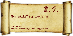 Muraközy Iván névjegykártya